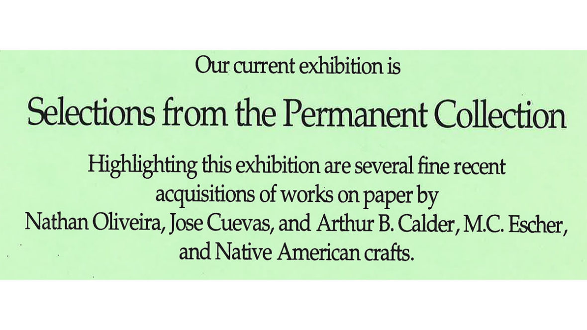 1992 Selections from the Permanent Collection