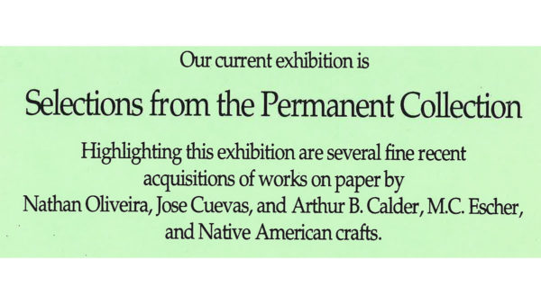 1992 Selections from the Permanent Collection